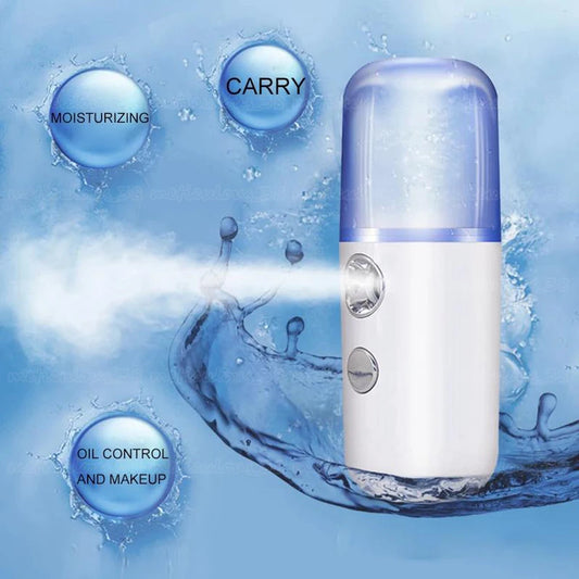 Mini Nano Mist Sprayer Cooler Facial Steamer Humidifier